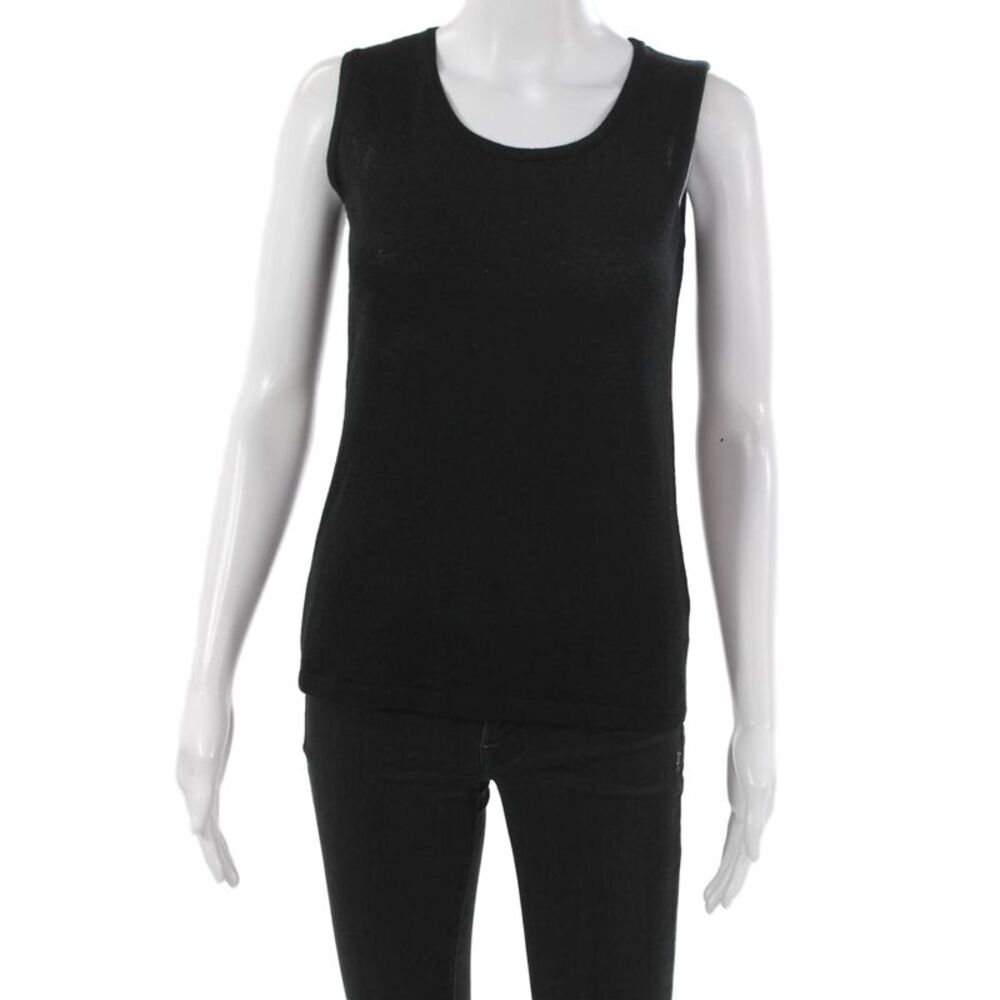 Jennifer Tyler Women Black Scoop Neck Sleeveless Tank Size 38